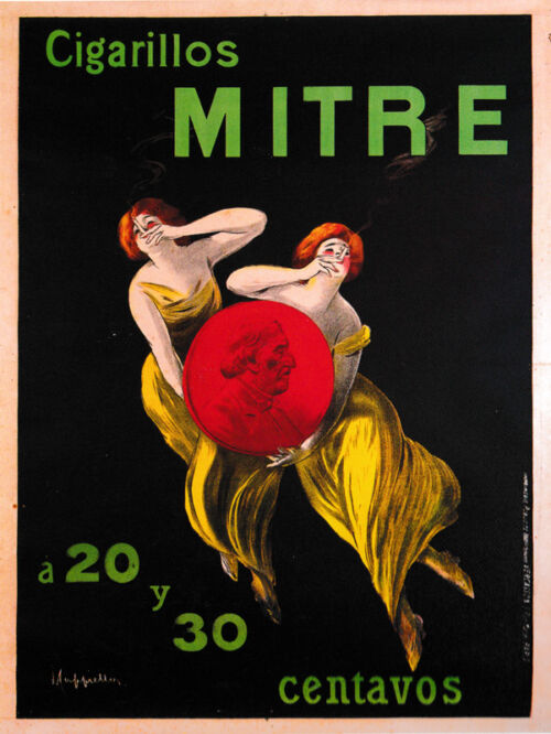 Lithographie publicitaire : Cigarillos Mitre