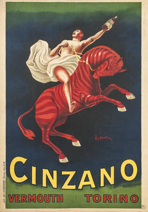 Lithographie publicitaire : Cinzano