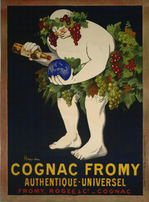 Lithographie publicitaire : Cognac Fromy