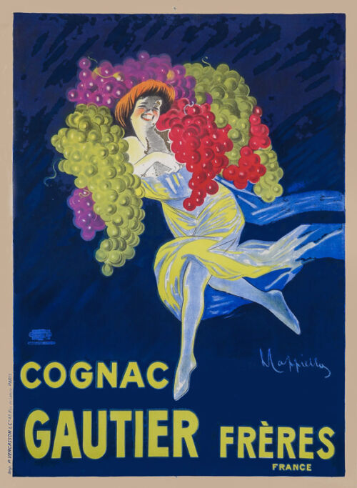 Lithographie publicitaire : Cognac Gautier Frères