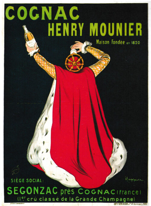 Lithographie publicitaire : Cognac Henri Mounier