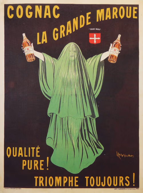 Advertising lithograph: Cognac La Grande Marque