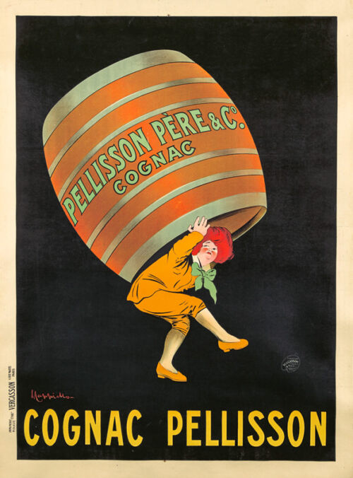 Lithographie publicitaire : Cognac Pellisson