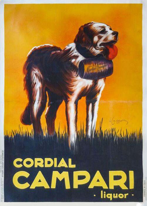 Lithographie publicitaire : Cordial Campari - Liquor