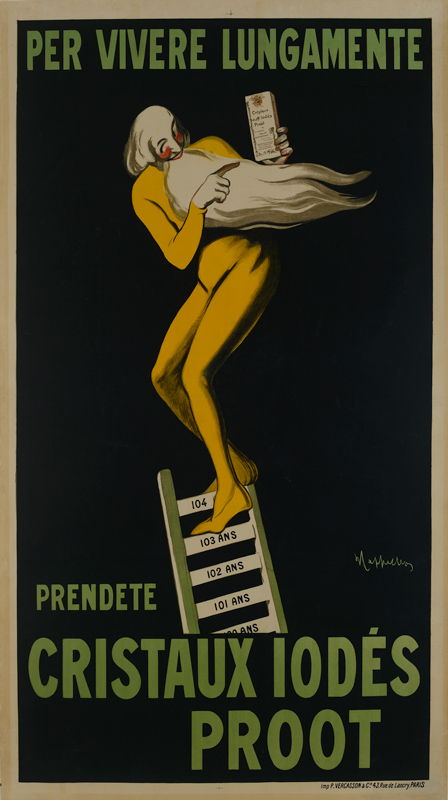 Advertising lithograph: Iodized Crystals Proot