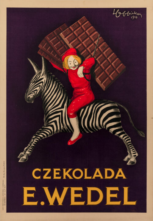 Lithographie publicitaire : Czekolada E. Wedel