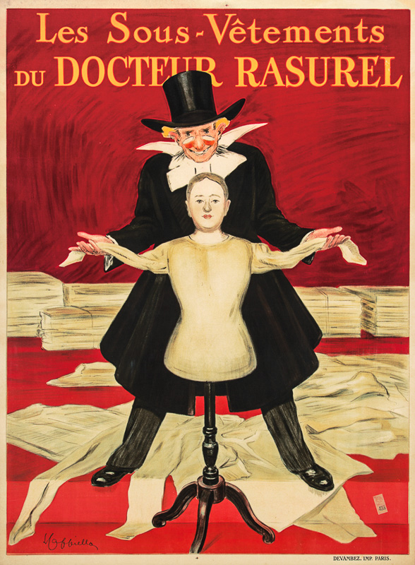 Lithographie publicitaire : Docteur Rasurel <br />Les Sous-Vêtements