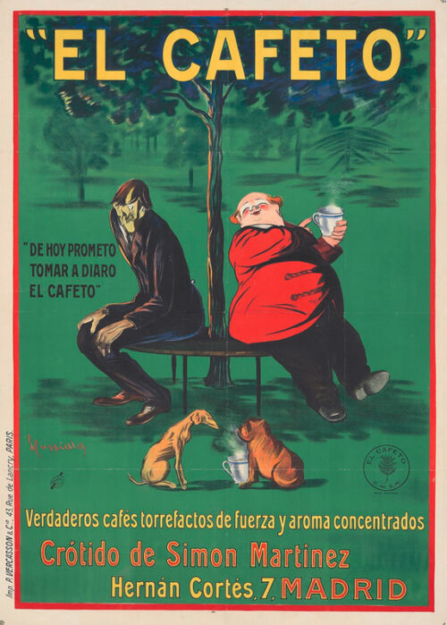 Lithographie publicitaire : El Cafeto