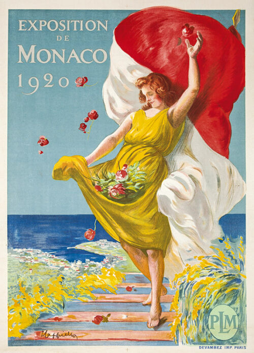 Lithographie publicitaire : Exposition de Monaco