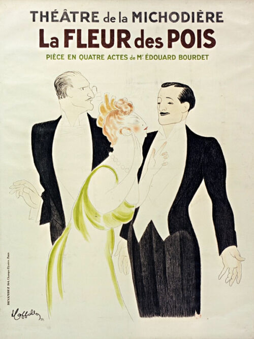 1932 - Affiche caricaturale montrant les trois acteurs principaux.