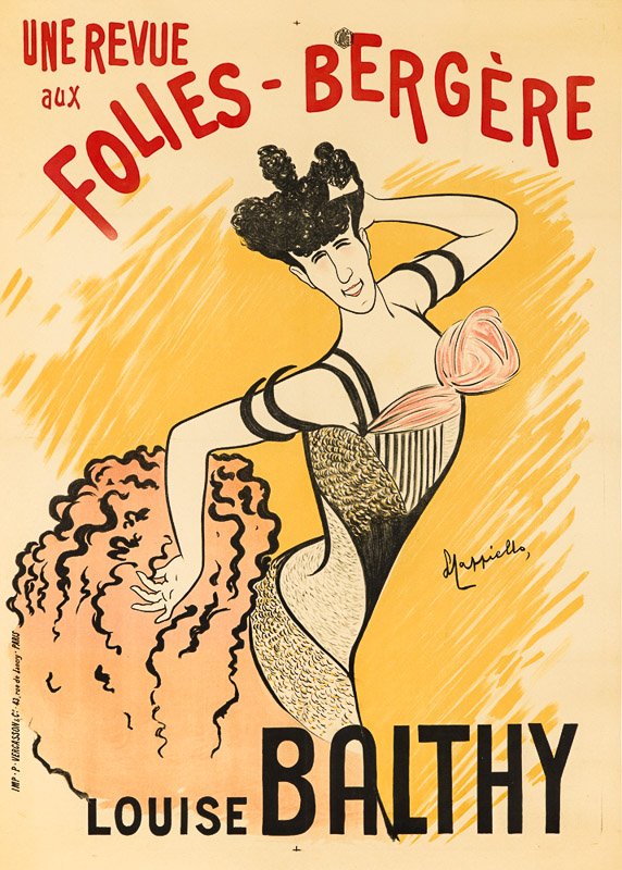 Lithographie publicitaire : Folies-Bergère / Louise Balthy
