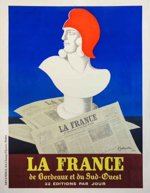 Lithographie publicitaire : France de Bordeaux (La)
