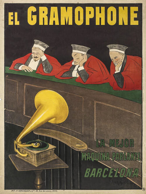 Lithographie publicitaire : Gramophone (El)