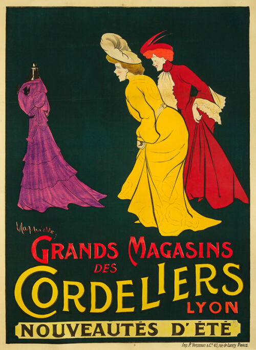 Lithographie publicitaire : Grands Magasins des Cordeliers