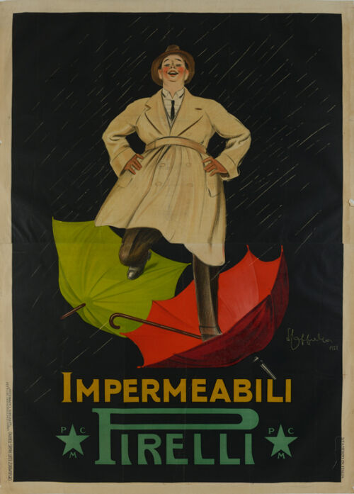 Lithographie publicitaire : Impermeabili Pirelli