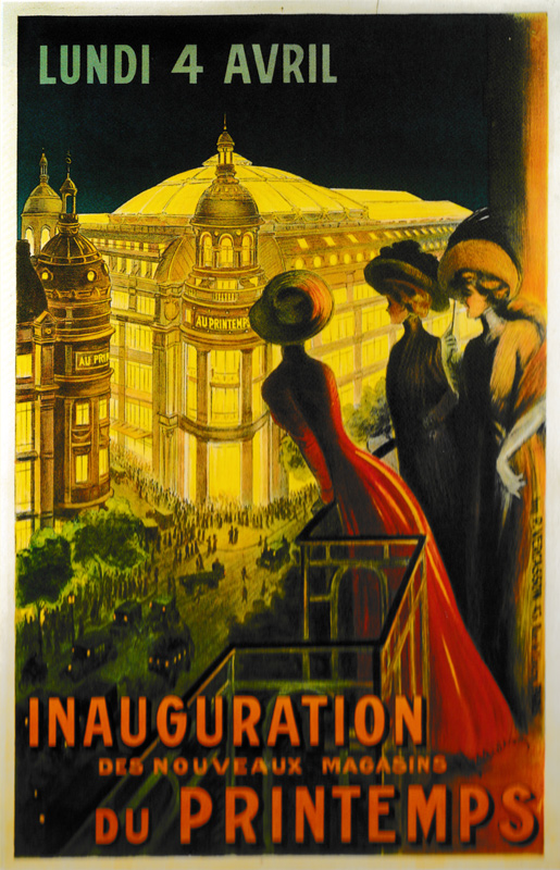 Lithographie publicitaire : Inauguration du Printemps