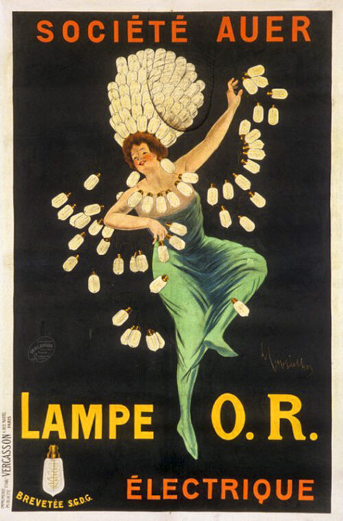 Lithographie publicitaire : Lampe O. R.