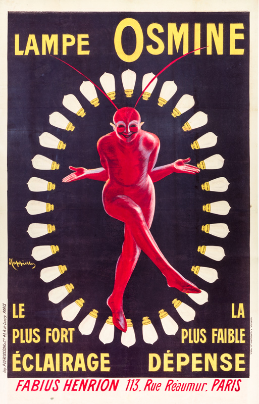 Lithographie publicitaire : Lampes Osmine et Faust