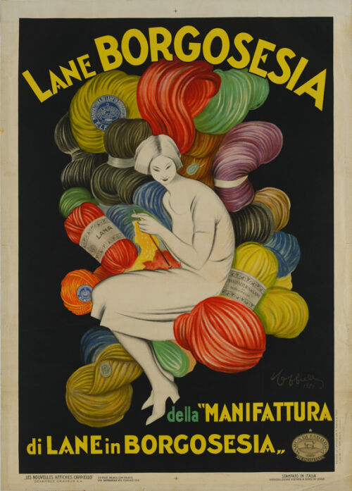 Lithographie publicitaire : Lane Borgosesia