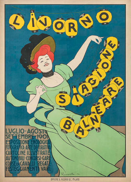 Lithographie publicitaire : Livorno