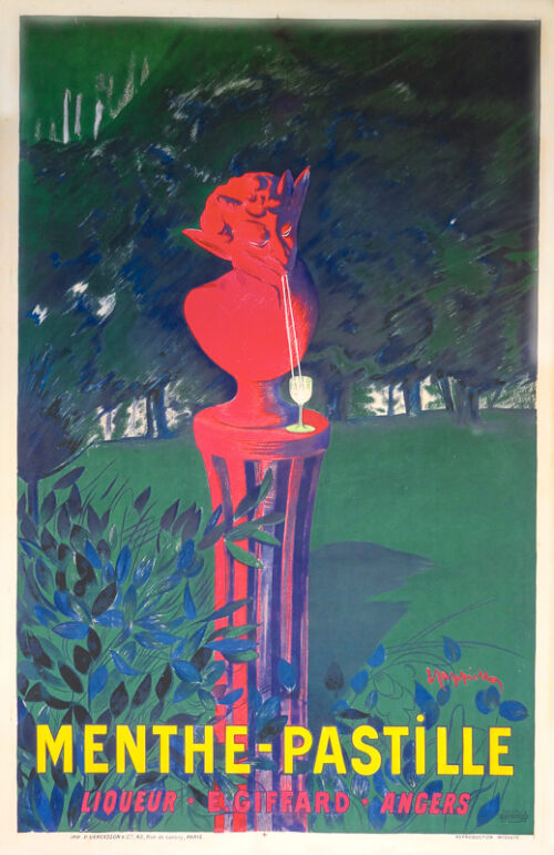 Lithographie publicitaire : Menthe-Pastille