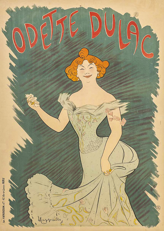Lithographie publicitaire : Odette Dulac
