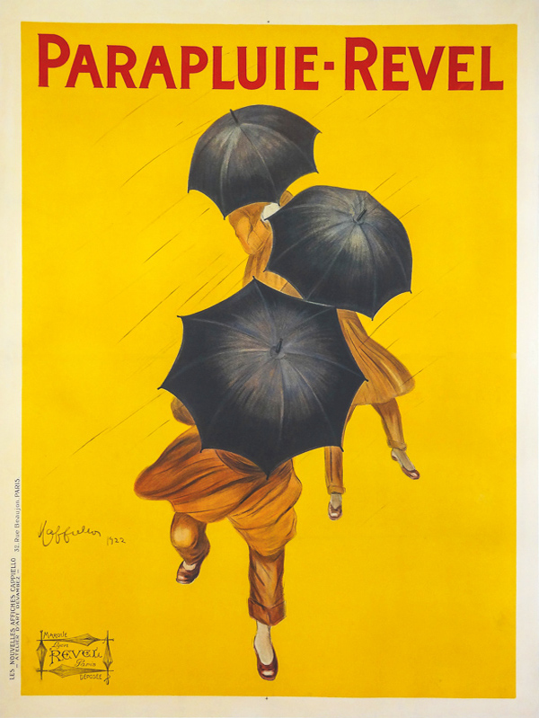 Lithographie publicitaire : Parapluie-Revel