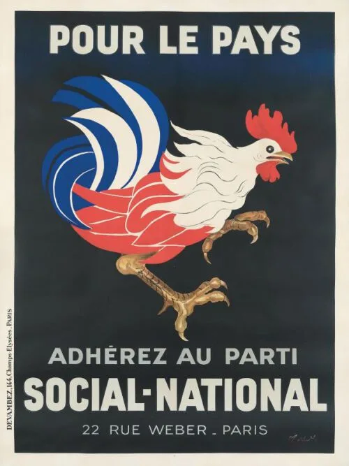 Advertising lithograph: National-Social Party