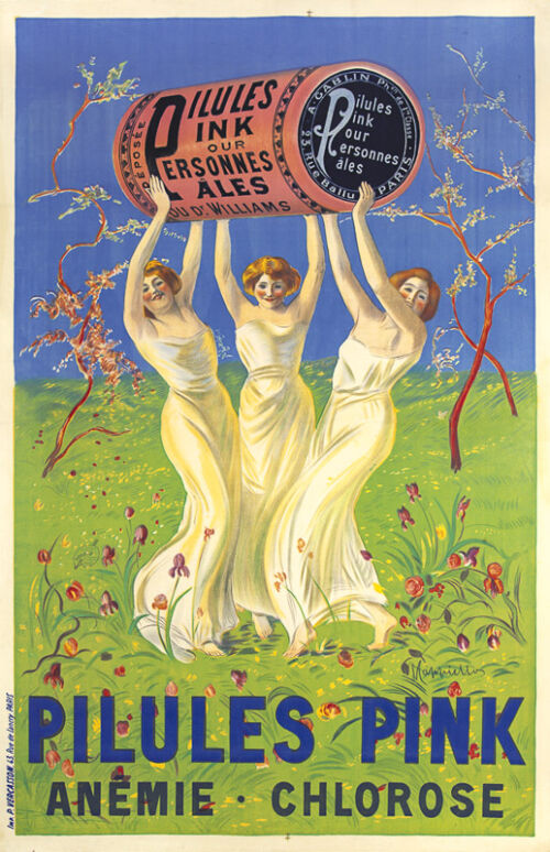 Lithographie publicitaire : Pilules Pink