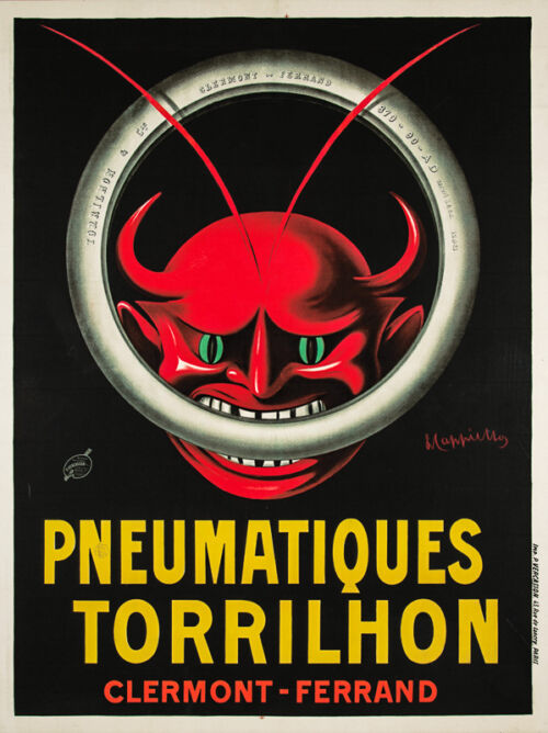 Lithographie publicitaire : Pneumatiques Torrilhon