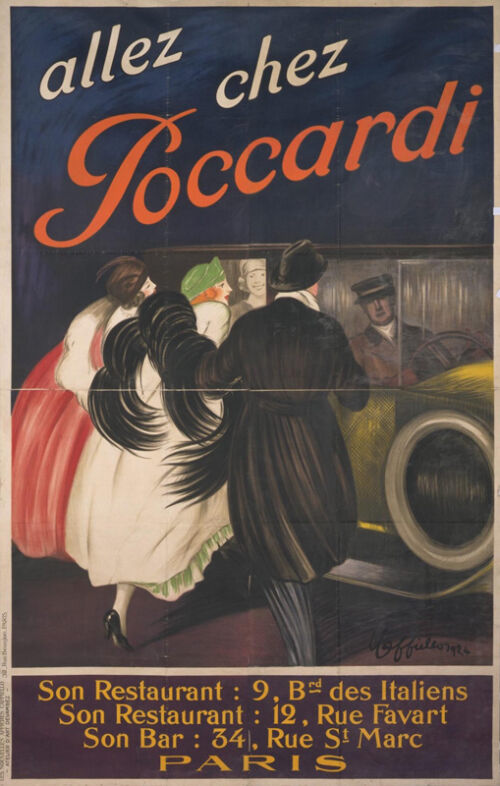 Lithographie publicitaire : Poccardi / Aller chez