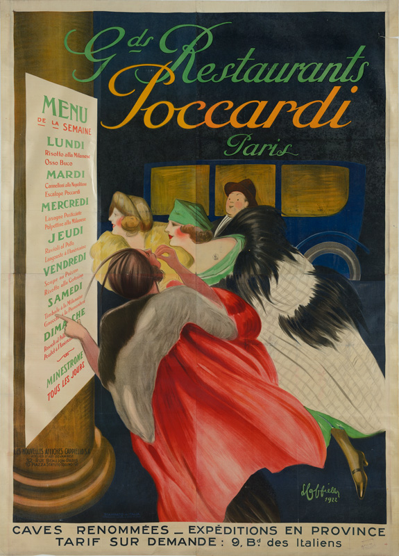 Advertising maquette: Poccardi / Major Restaurants