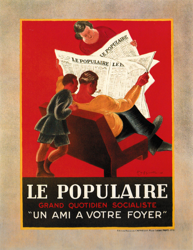 Lithographie publicitaire : Populaire (Le)