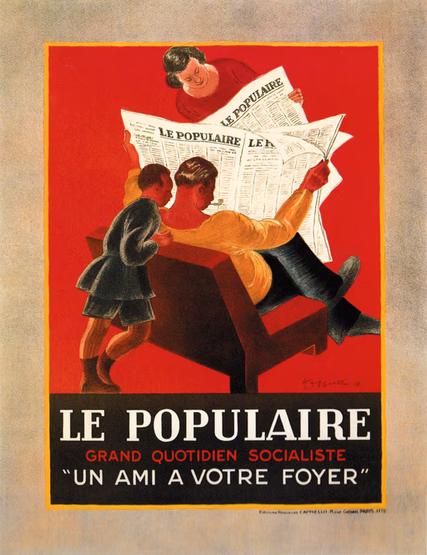 Lithographie publicitaire : Populaire (Le)