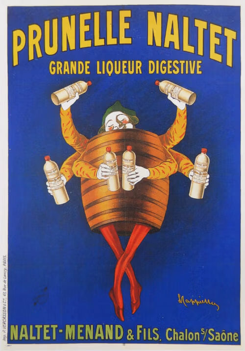 Lithographie publicitaire : Prunelle Naltet