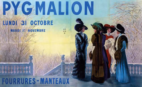 1910 - Quatre élégantes sur une terrasse