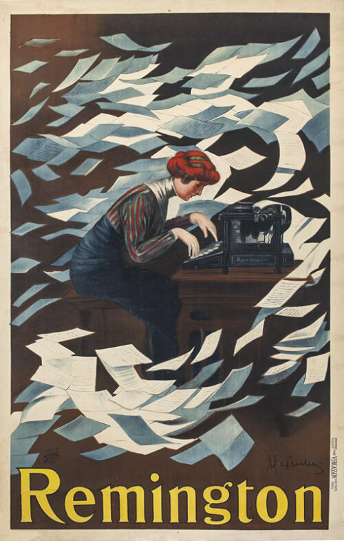 Lithographie publicitaire : Remington