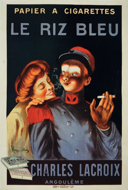 Lithographie publicitaire : Riz Bleu (Le)