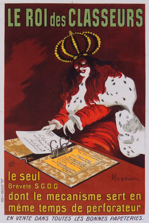 Lithographie publicitaire : Roi des Classeurs (Le)