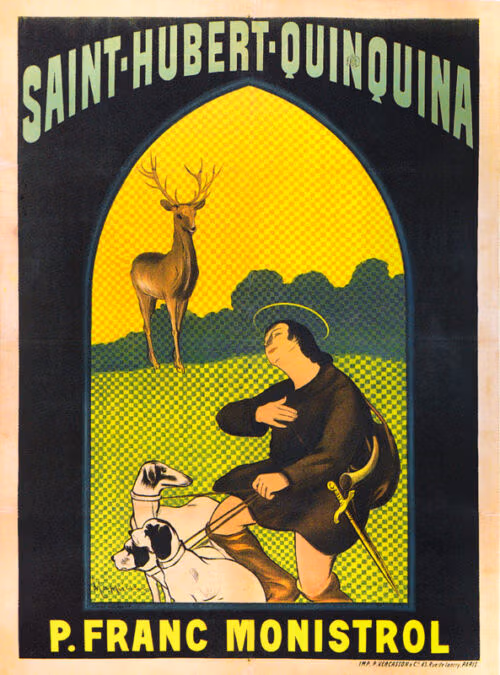Advertising lithograph: Saint-Hubert-Quinquina