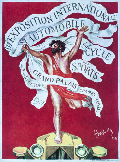 Lithographie publicitaire : Salon de l'Automobile