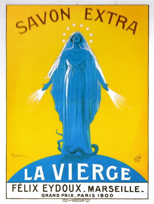 Lithographie publicitaire : Savon Extra / La Vierge