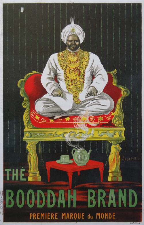 Lithographie publicitaire : Thé Booddah Brand