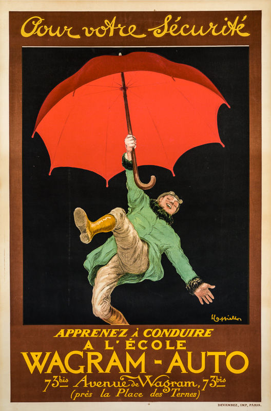 Lithographie publicitaire : Wagram-Auto