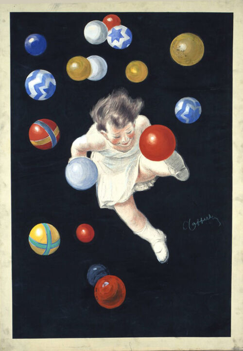 Maquette publicitaire : Balles en Caoutchouc