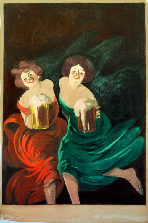 Maquette publicitaire : Bières de "La Fauvette"