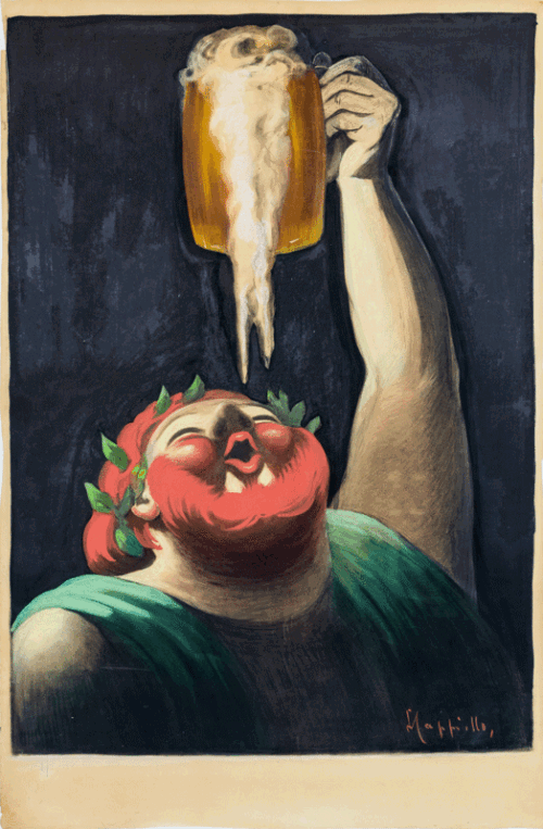 Maquette publicitaire : Birra Metzger