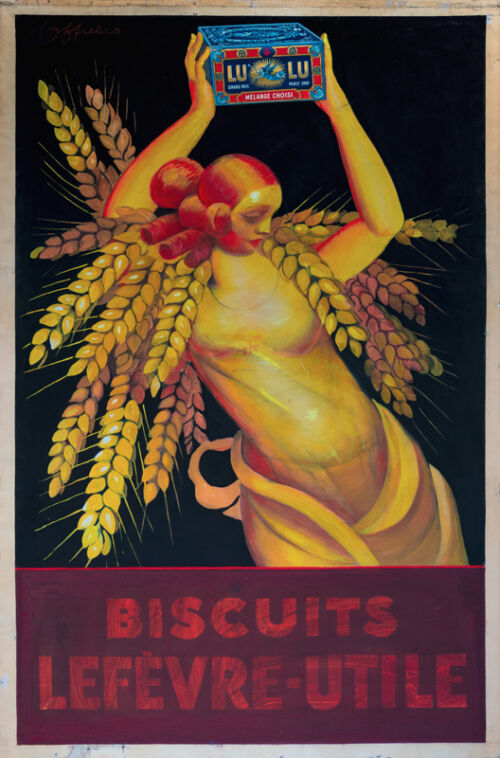 Maquette publicitaire : Biscuits Lefèvre-Utile