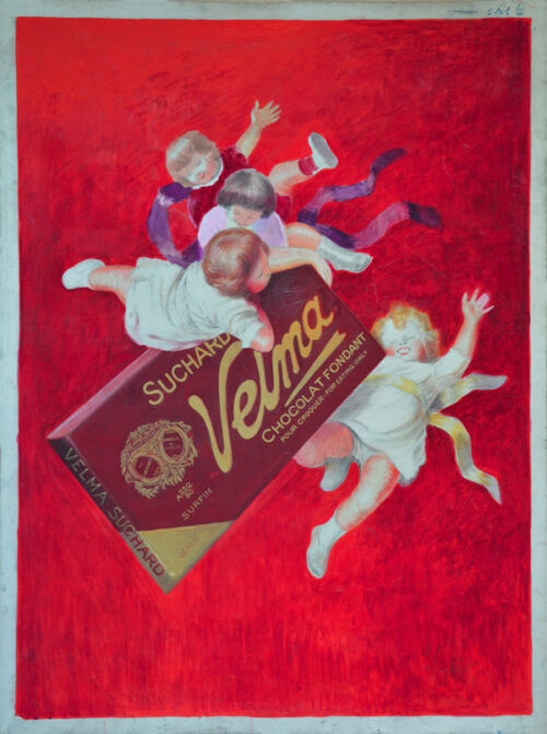 Maquette publicitaire : Chocolat Velma