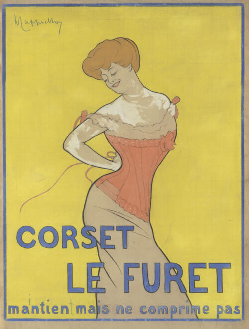 Maquette publicitaire : Corset Le Furet